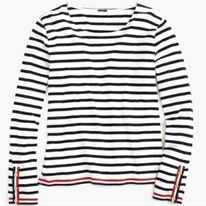 J. Crew Grosgrain Ribbon Striped Long Sleeve Size Small